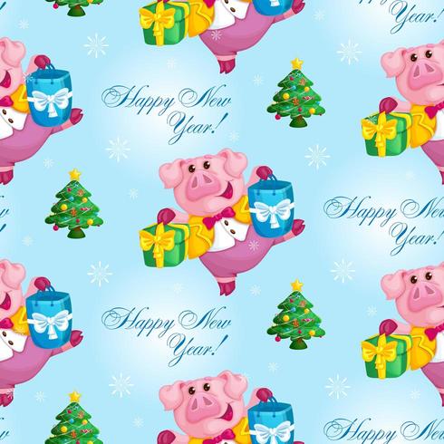 gris med julklappsmönster vektor