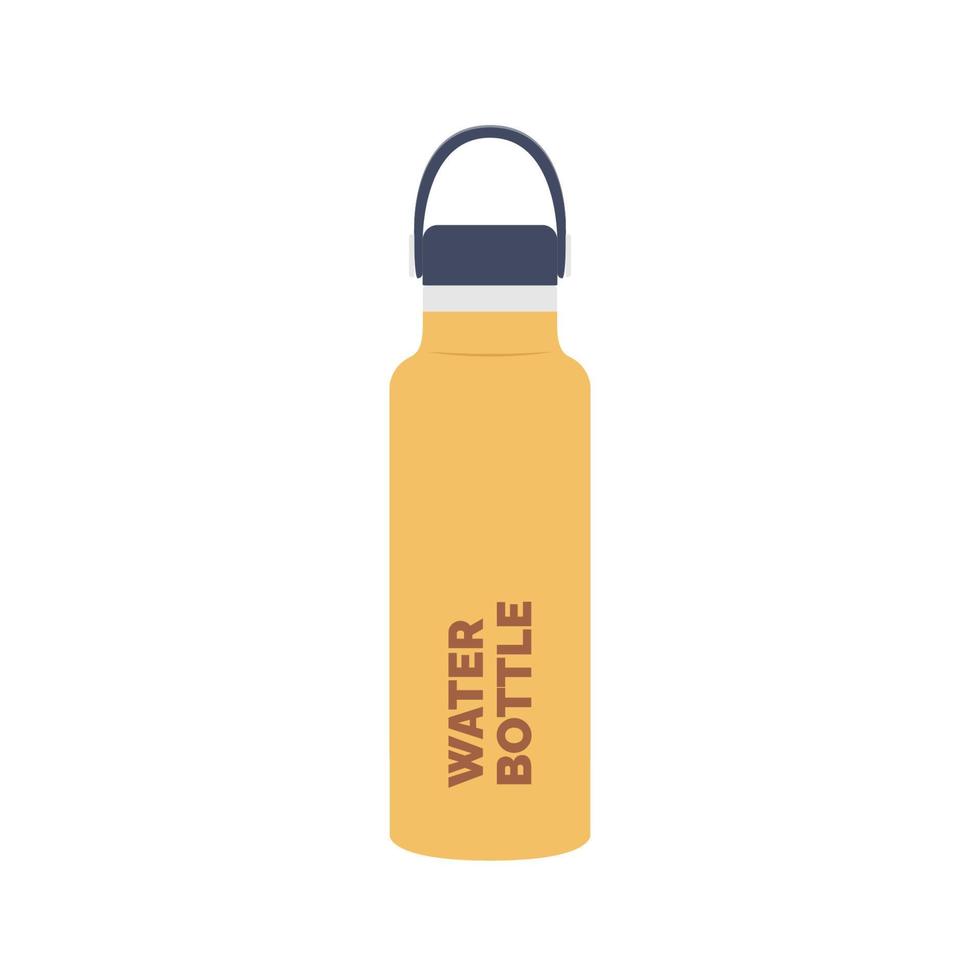 flache illustration der wasserflasche. sauberes Icon-Design-Element auf isoliertem weißem Hintergrund vektor