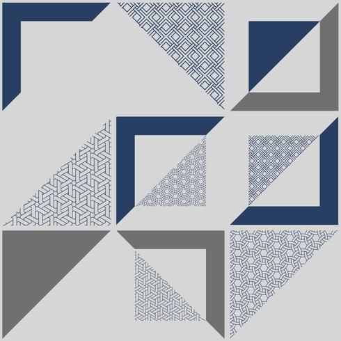 Abstrakter geometrischer gemusterter blauer Hintergrund vektor