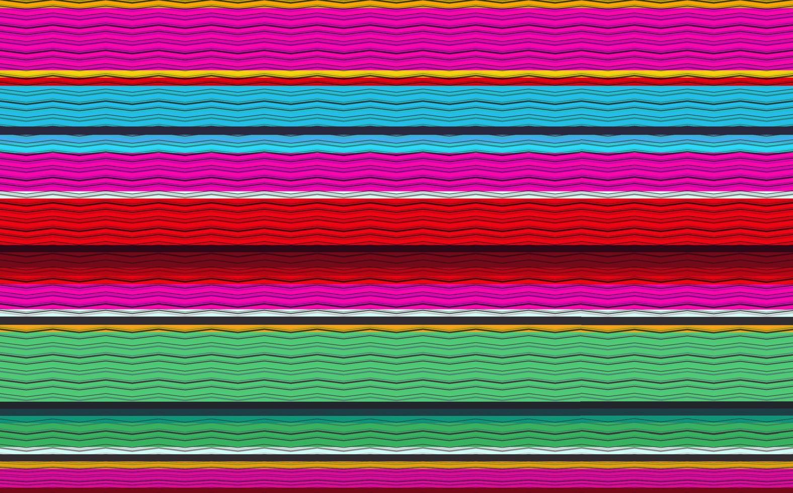 mexikanska filt ränder vektor mönster. bakgrund för cinco de mayo festdekor eller etniska mexikanska tygmönster med färgglada ränder. serape zig zag design levande färg mall vektorillustration