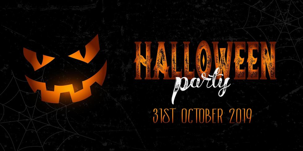 Grunge Halloween Party Banner vektor