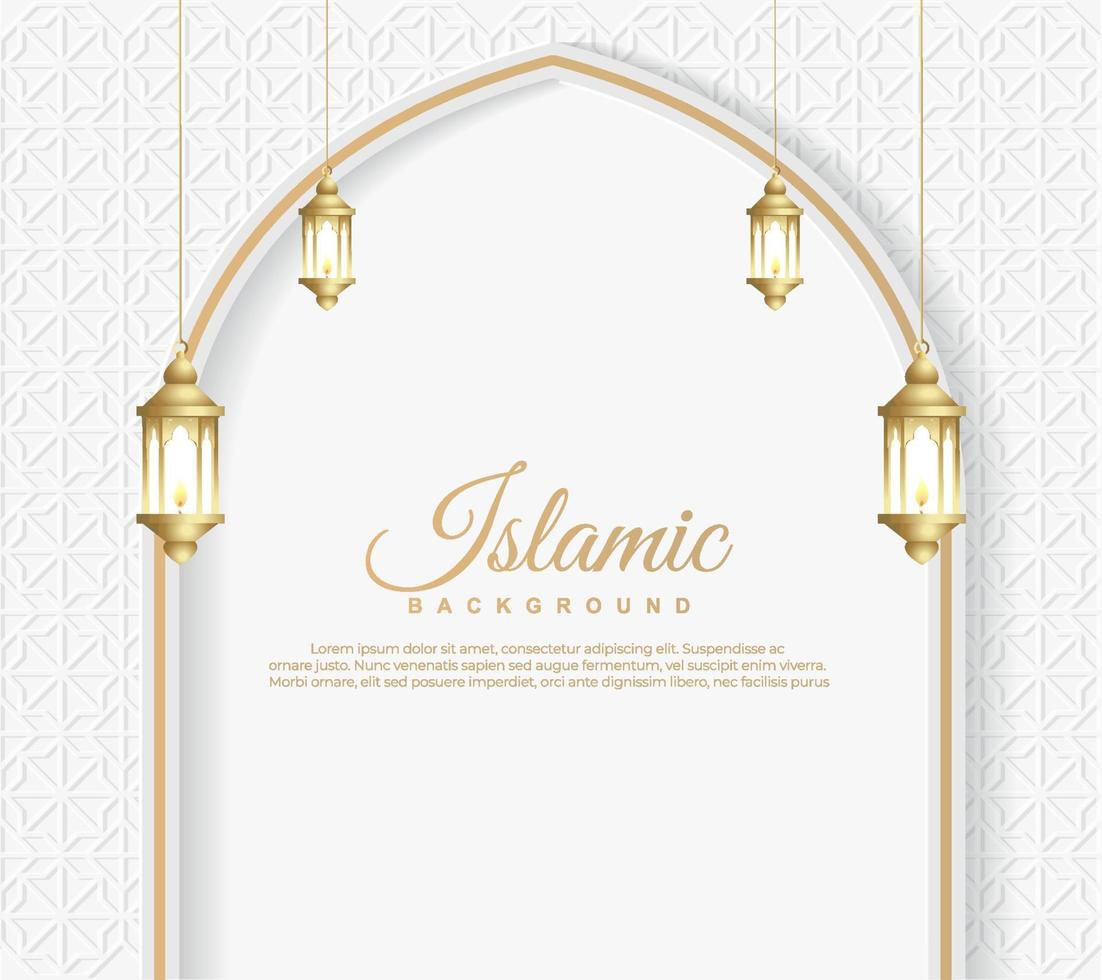 luxuriöse goldene islamische hintergrundvorlage vektor