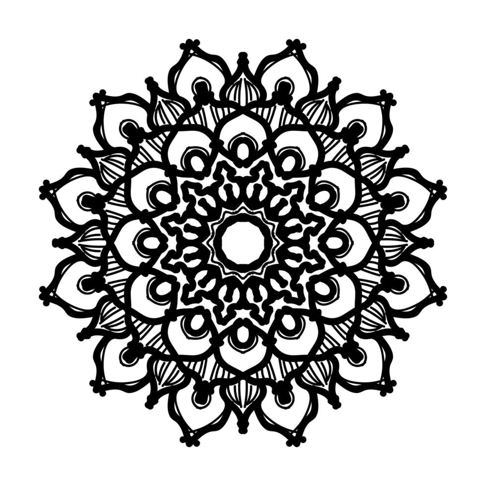 handgezeichnetes Mandala. dekoration in ethnischer orientalischer gekritzelverzierung. vektor