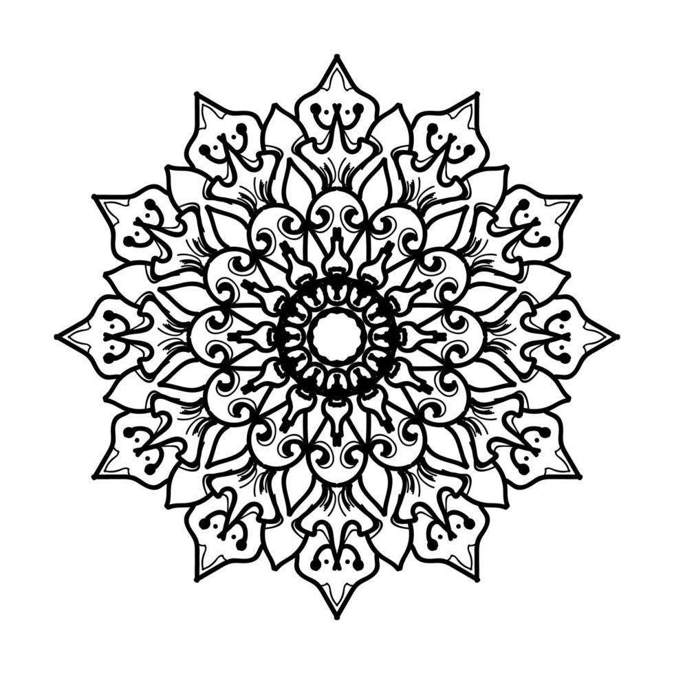 handgezeichnetes Mandala. dekoration in ethnischer orientalischer gekritzelverzierung. vektor