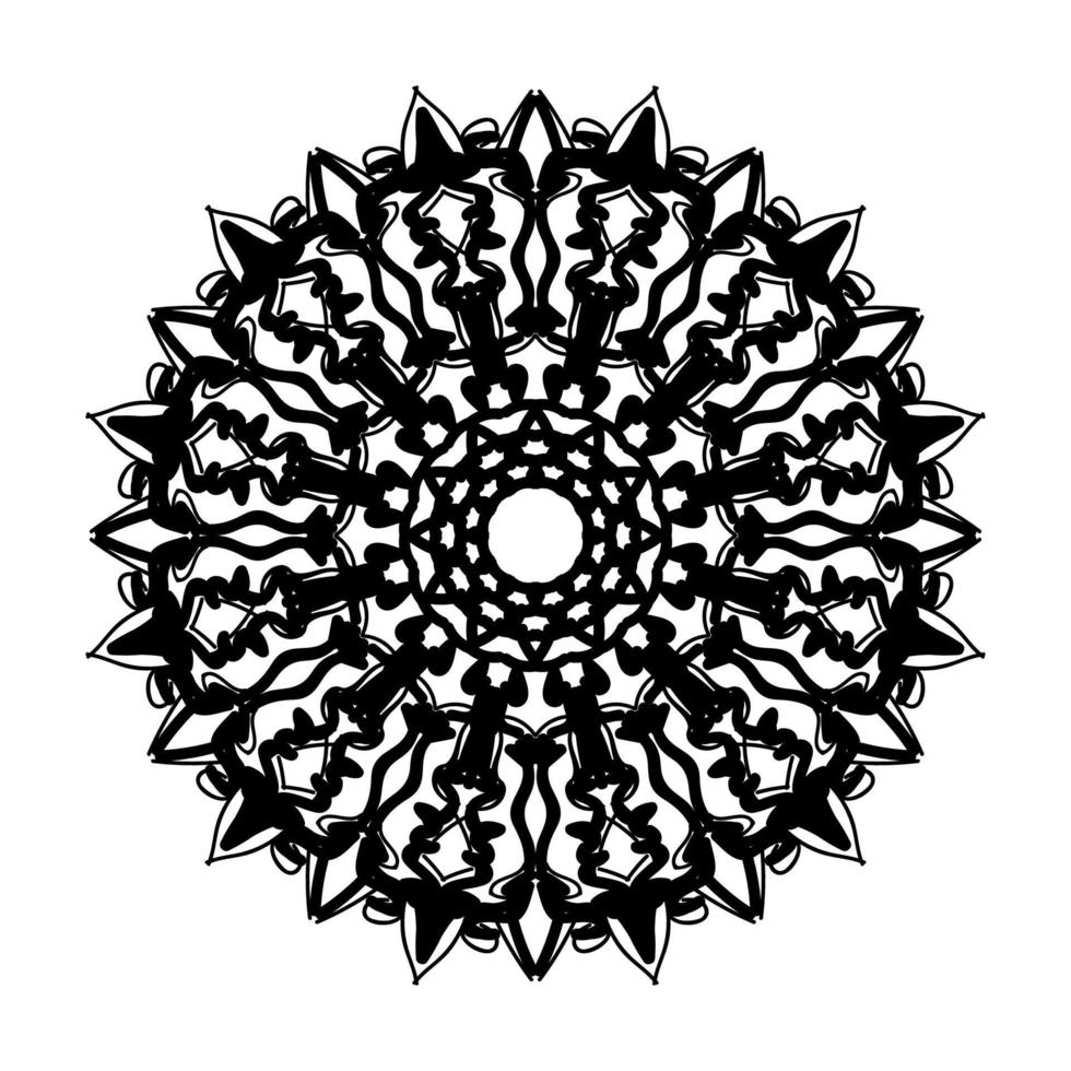 handgezeichnetes Mandala. dekoration in ethnischer orientalischer gekritzelverzierung. vektor