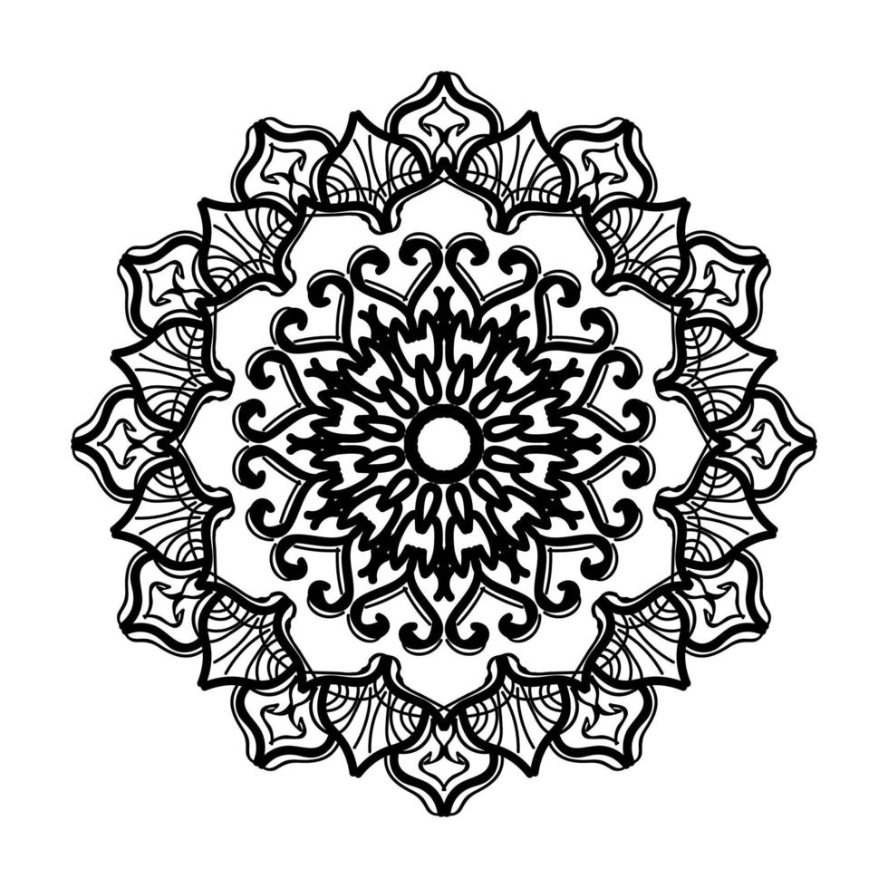 handritad mandala. dekoration i etniska orientaliska doodle prydnad. vektor