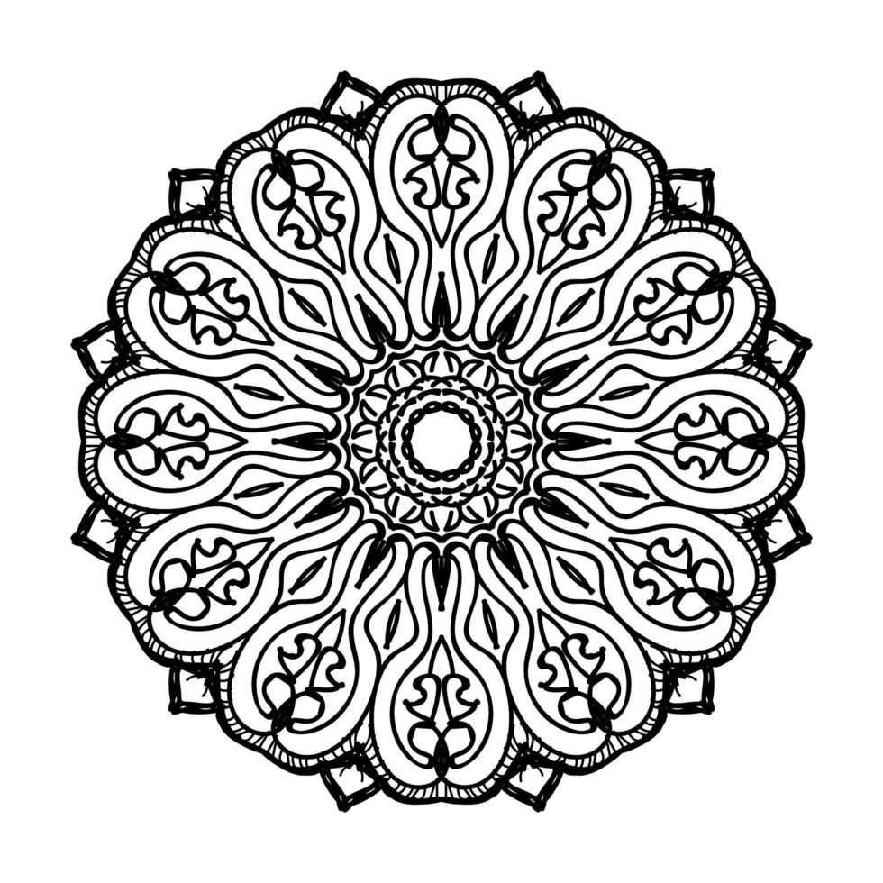 handgezeichnetes Mandala. dekoration in ethnischer orientalischer gekritzelverzierung. vektor