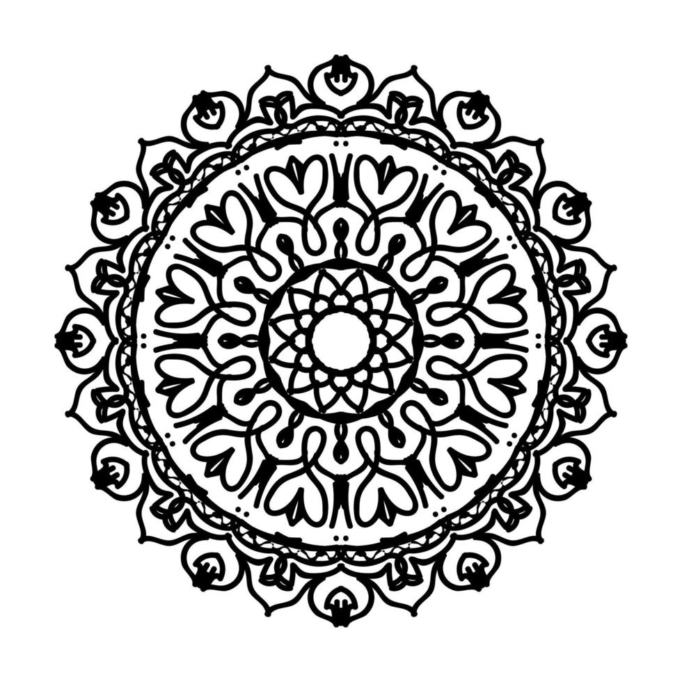 handgezeichnetes Mandala. dekoration in ethnischer orientalischer gekritzelverzierung. vektor