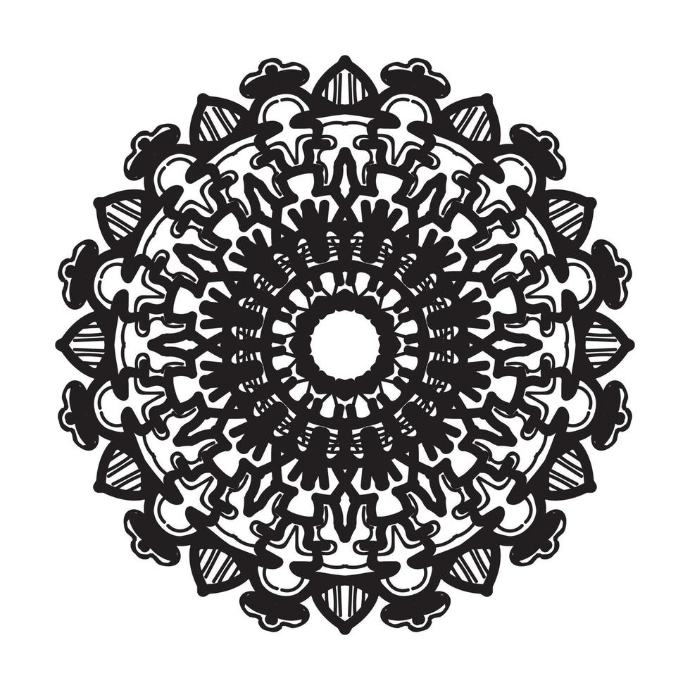 handgezeichnetes Mandala. dekoration in ethnischer orientalischer gekritzelverzierung. vektor