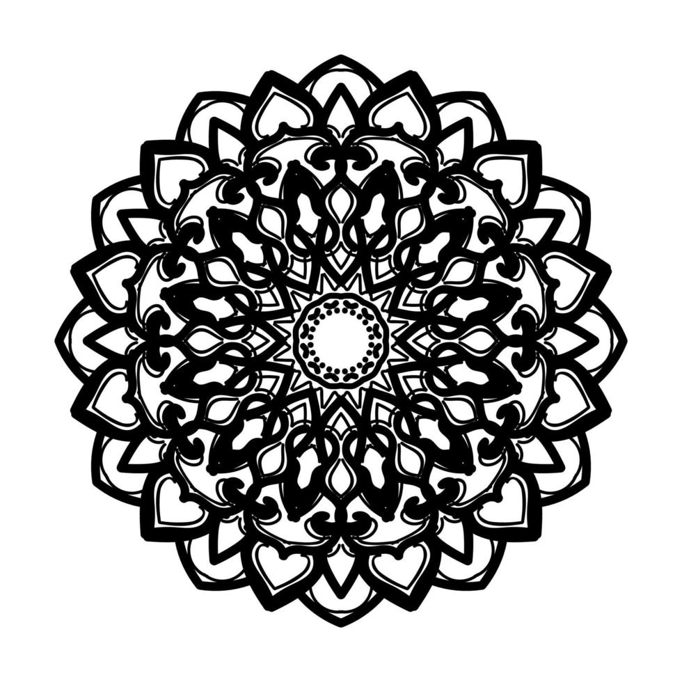 handgezeichnetes Mandala. dekoration in ethnischer orientalischer gekritzelverzierung. vektor