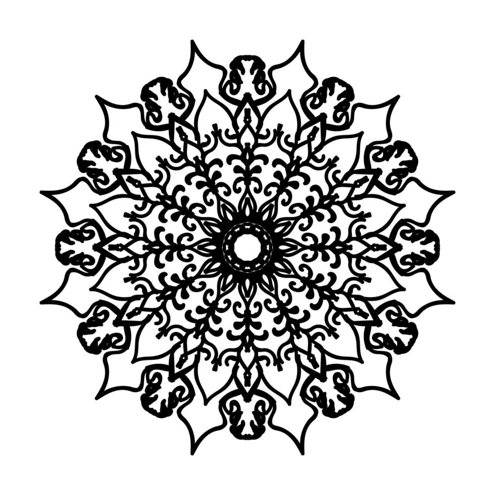 handgezeichnetes Mandala. dekoration in ethnischer orientalischer gekritzelverzierung. vektor