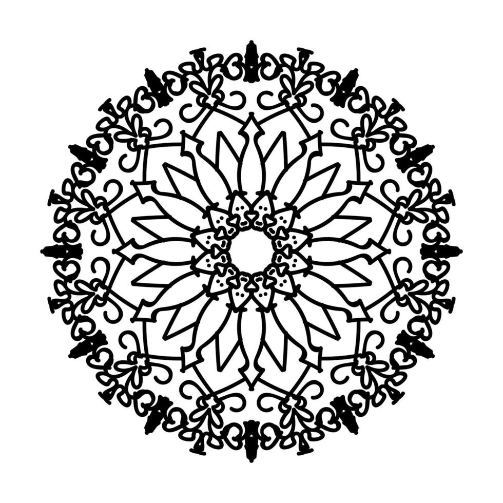 handgezeichnetes Mandala. dekoration in ethnischer orientalischer gekritzelverzierung. vektor