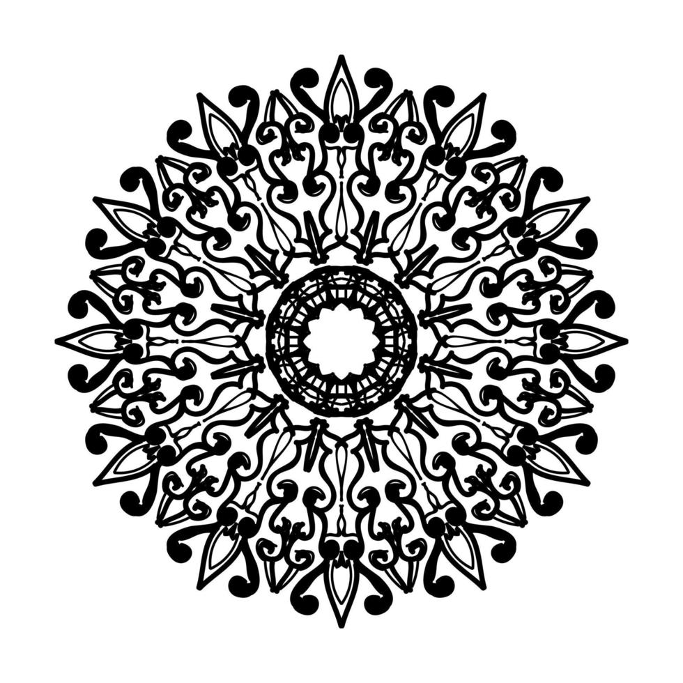 handgezeichnetes Mandala. dekoration in ethnischer orientalischer gekritzelverzierung. vektor