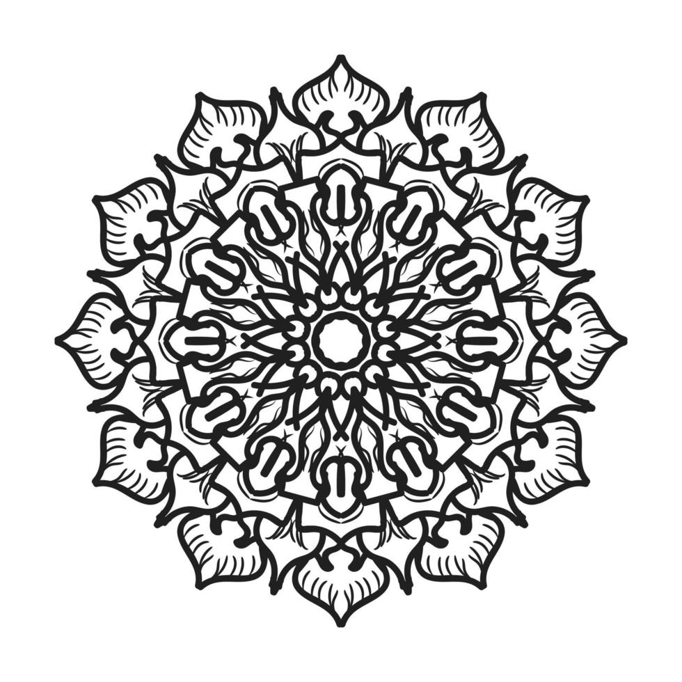 handgezeichnetes Mandala. dekoration in ethnischer orientalischer gekritzelverzierung. vektor