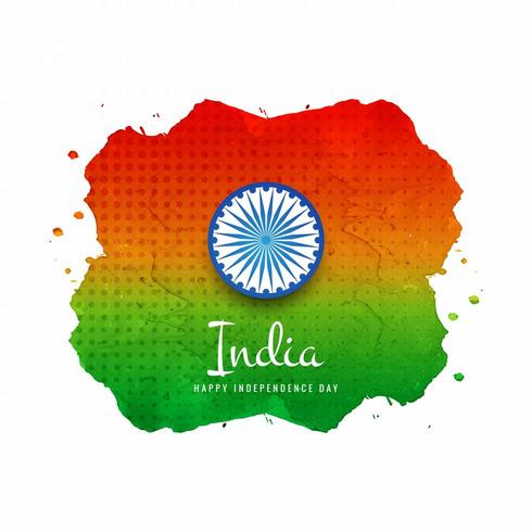 Indisk akvarellflaggbakgrund vektor