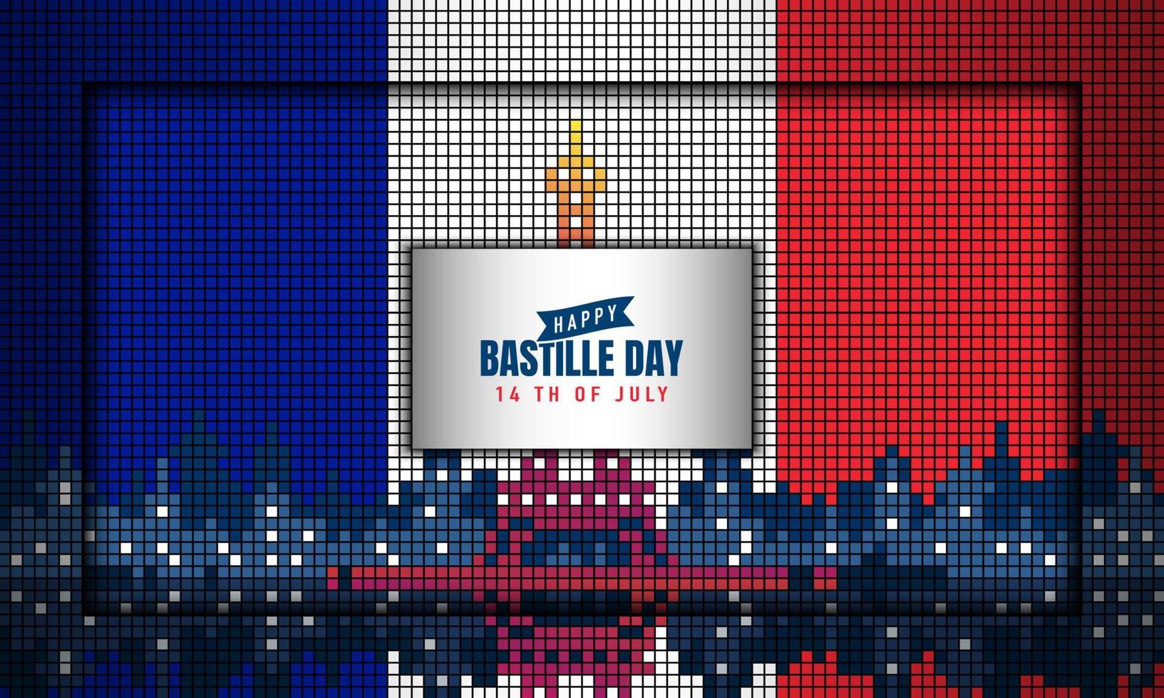 Tag der Bastille Hintergrund. 14. Juli. vektor