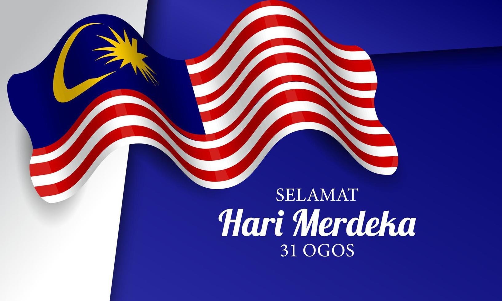 malaysia unabhängigkeitstag hintergrund. vektor