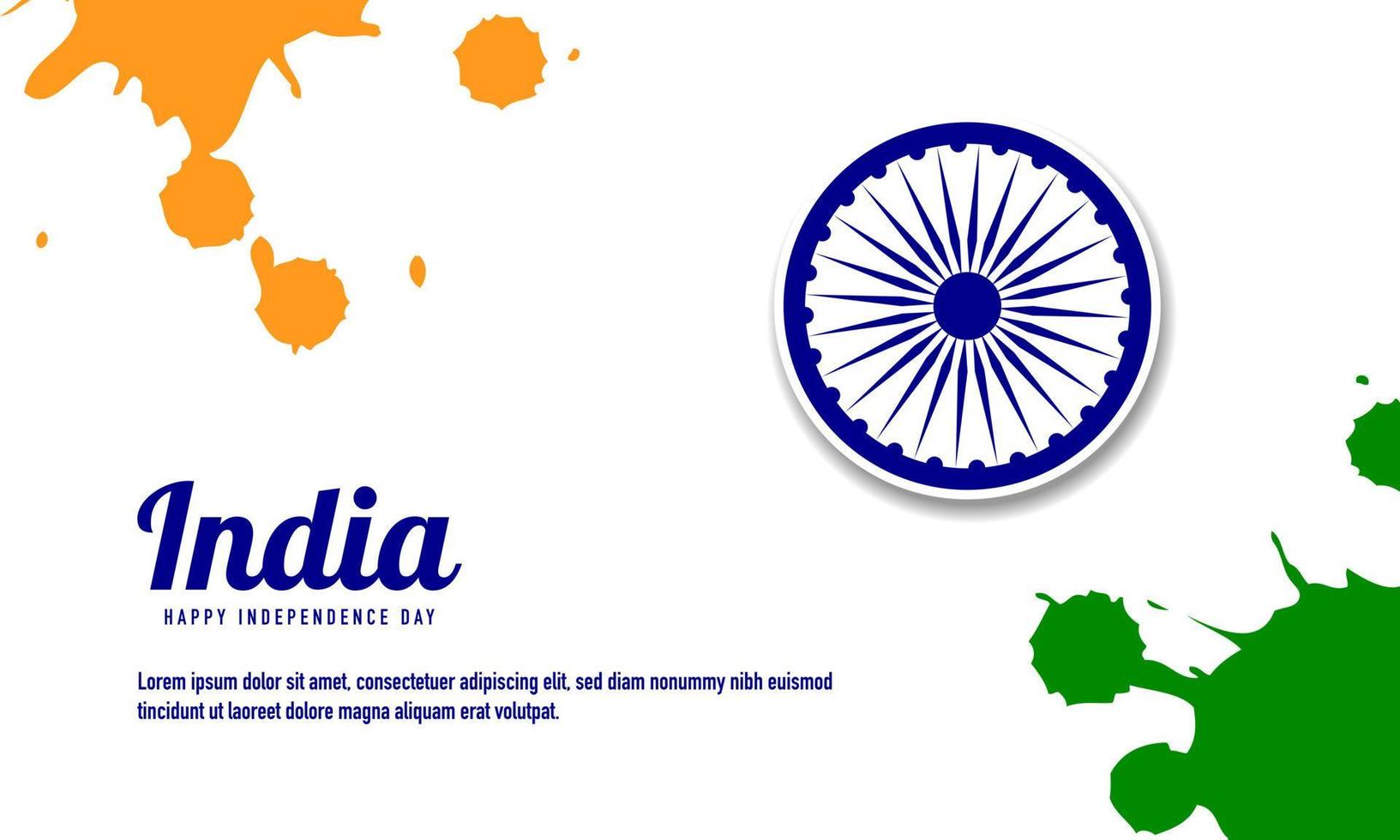 Indien självständighetsdagen bakgrund. vektor