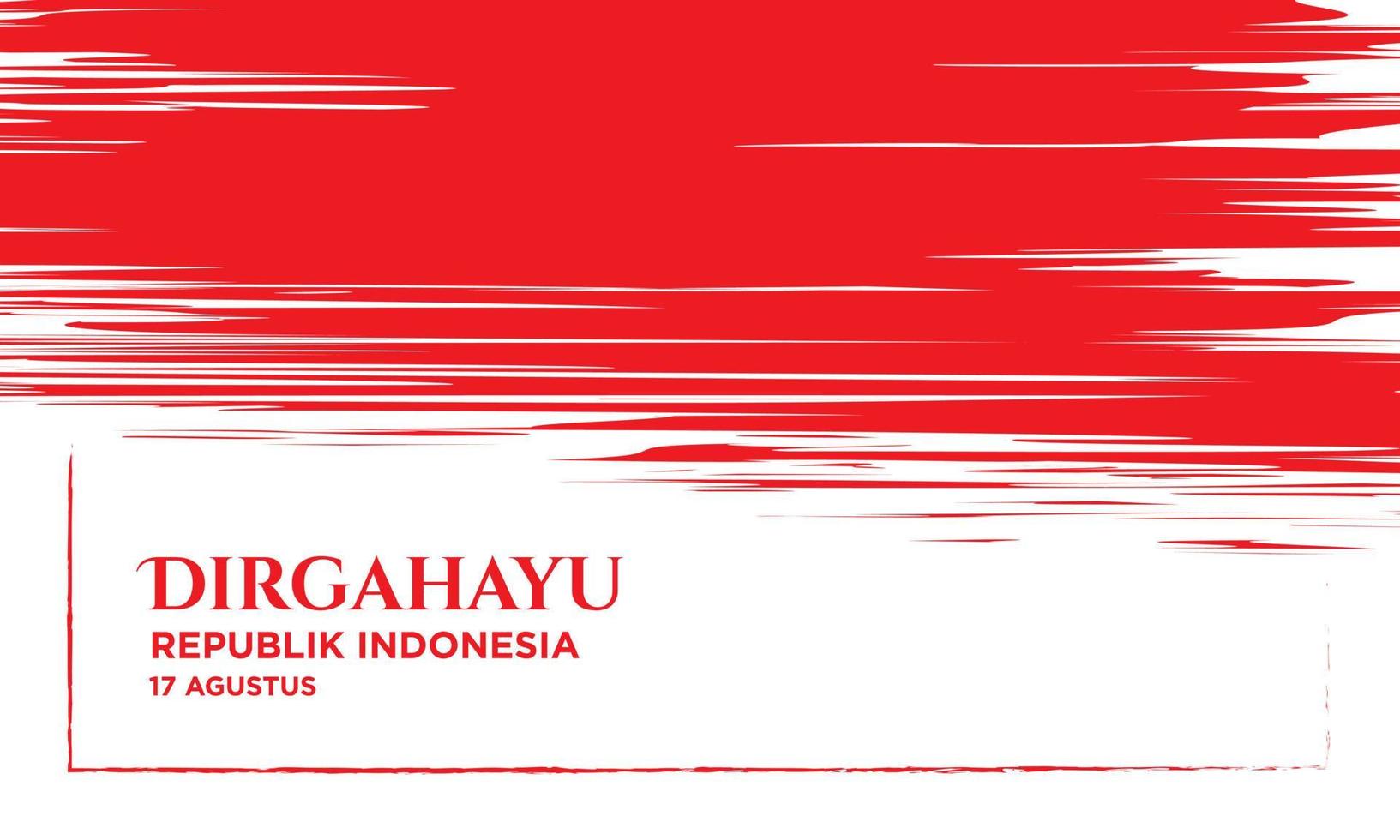 indonesiska självständighetsdagen bakgrundsmall. vektor