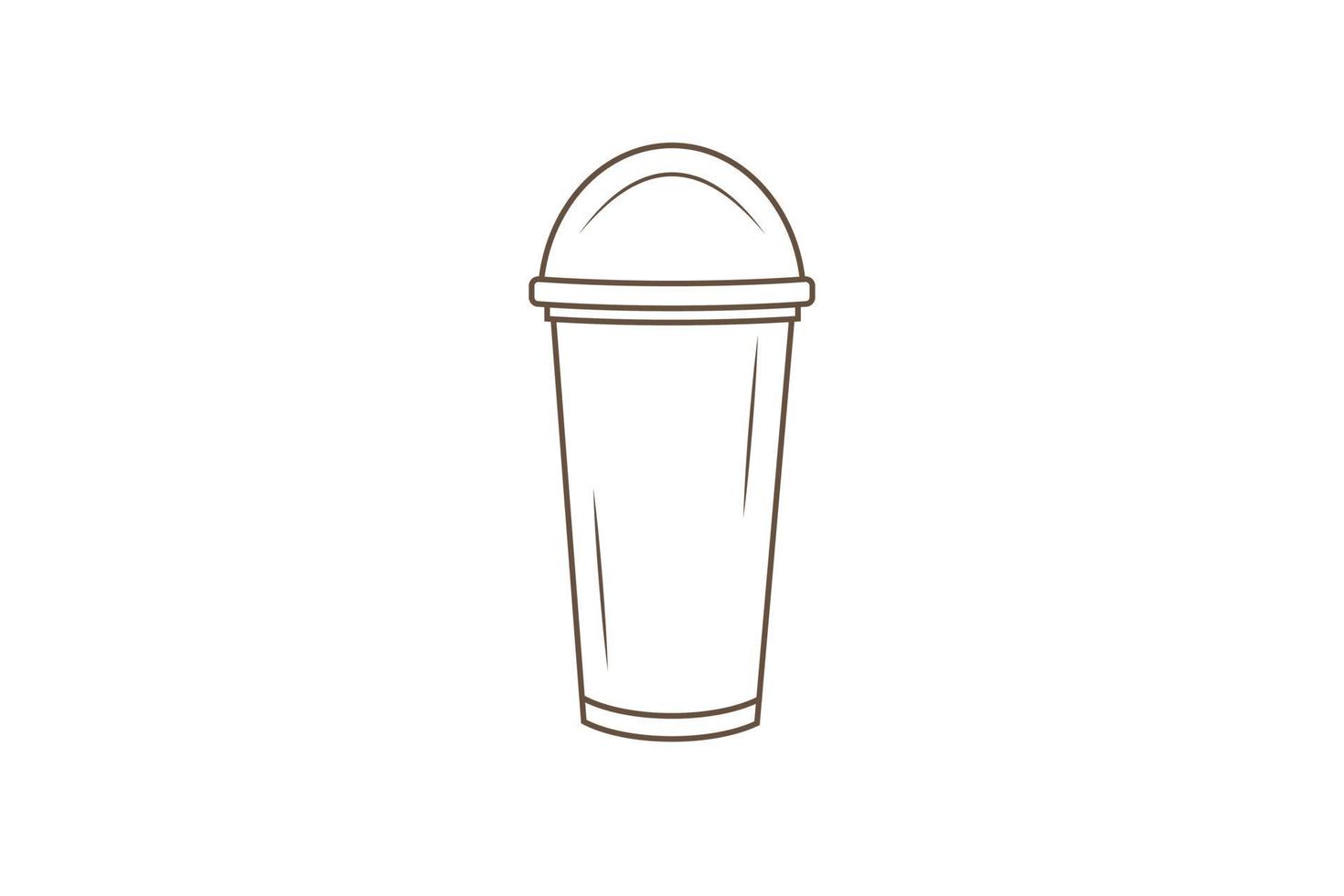 kaffekopp vektor ikon linjekonst
