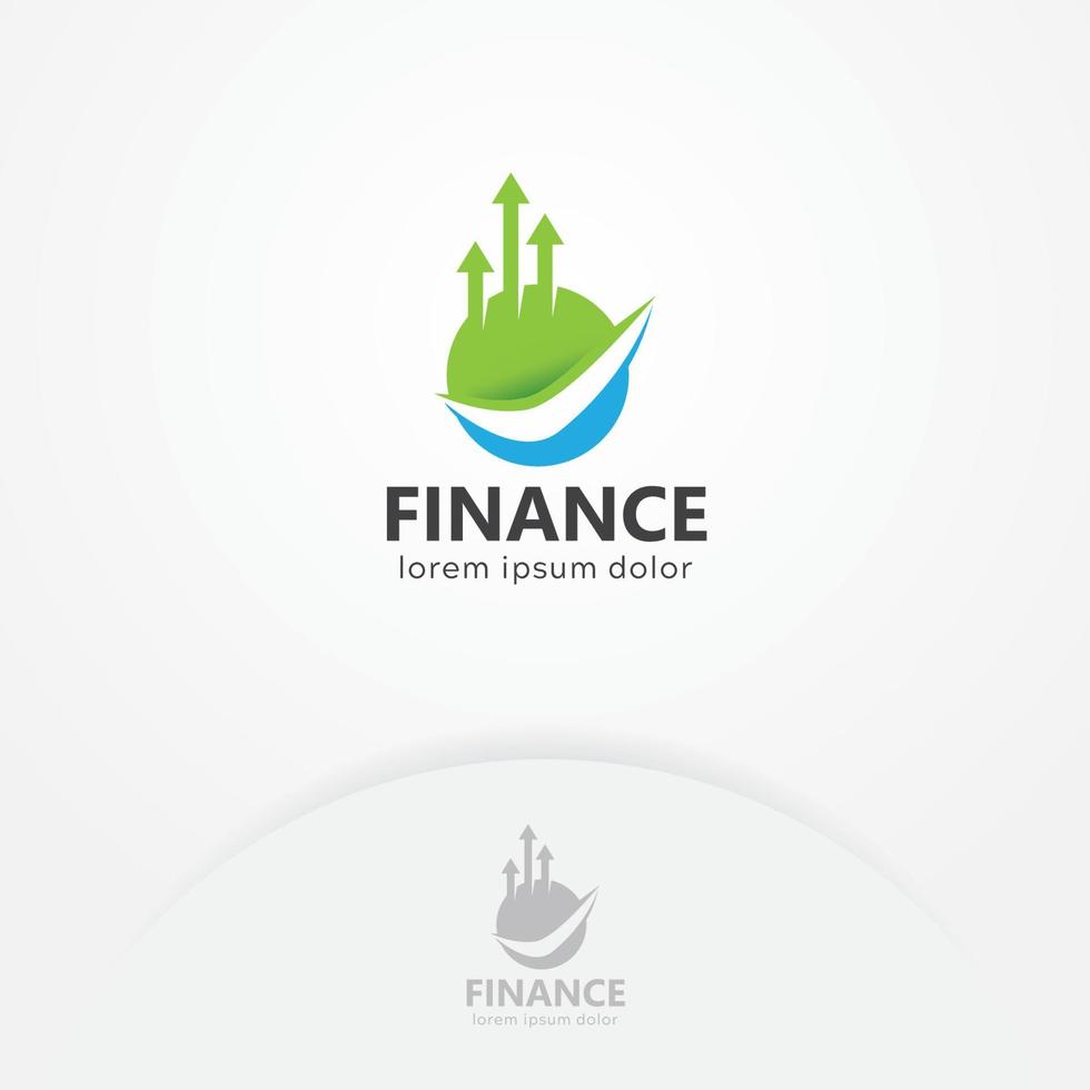 finans logotyp design vektor