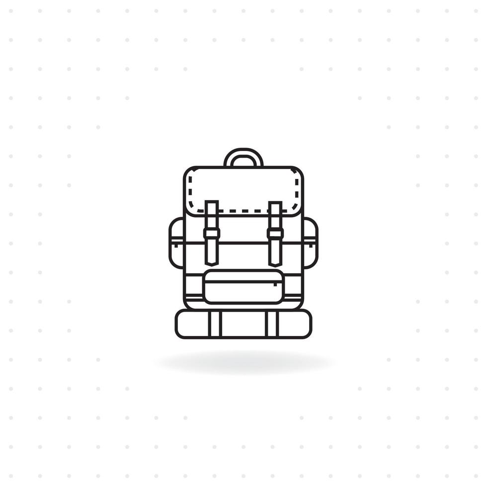 Camping-Rucksack-Symbol vektor