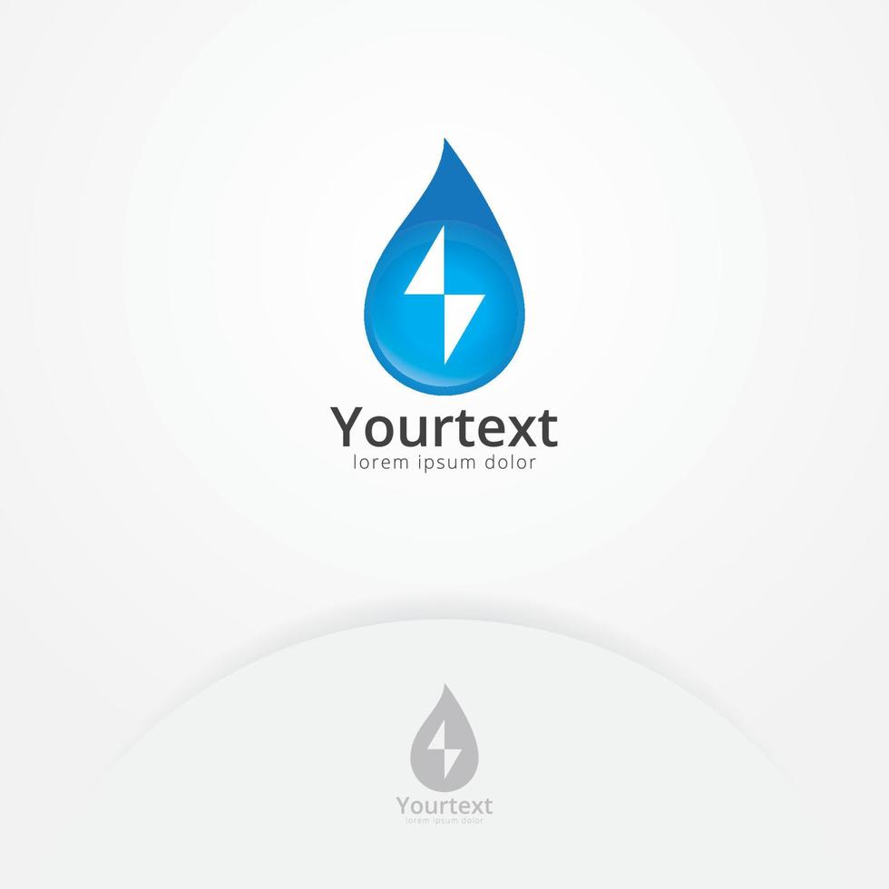 Wasserenergie-Logo-Design vektor