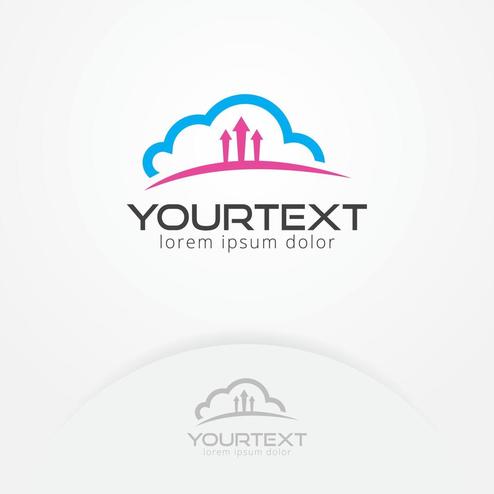 Cloud-Backup-Logo-Design vektor