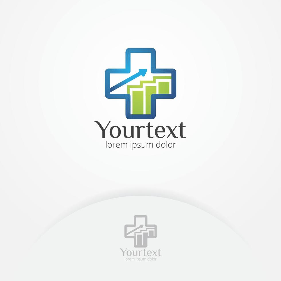 Logo-Design für Gesundheitsstatistiken vektor