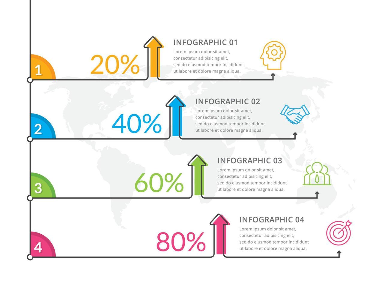 vektor av tunn linje infographics