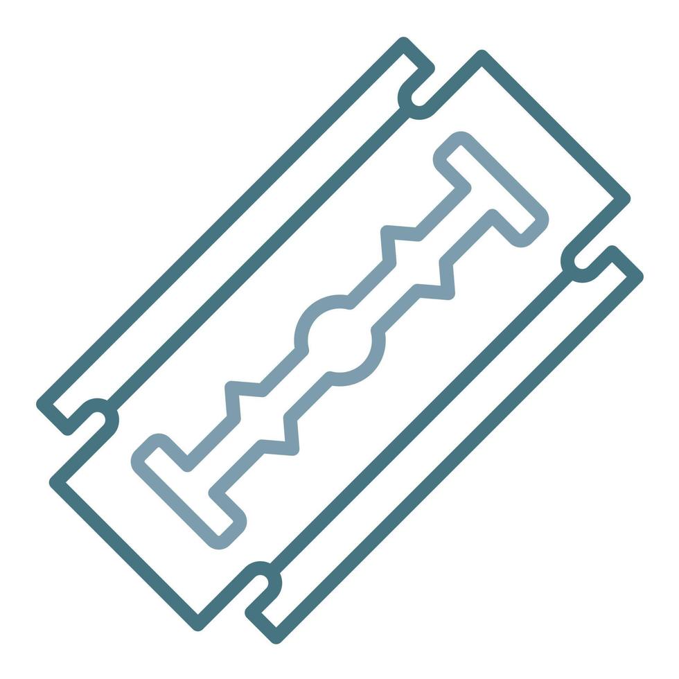 Rasierklinge Linie zweifarbiges Symbol vektor