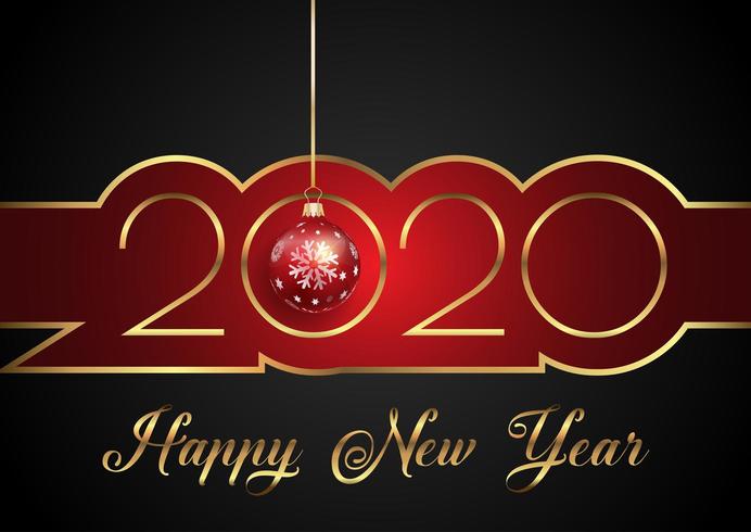 Guten Rutsch ins Neue Jahr-Hintergrund mit dekorativem Text und hängendem Flitter vektor