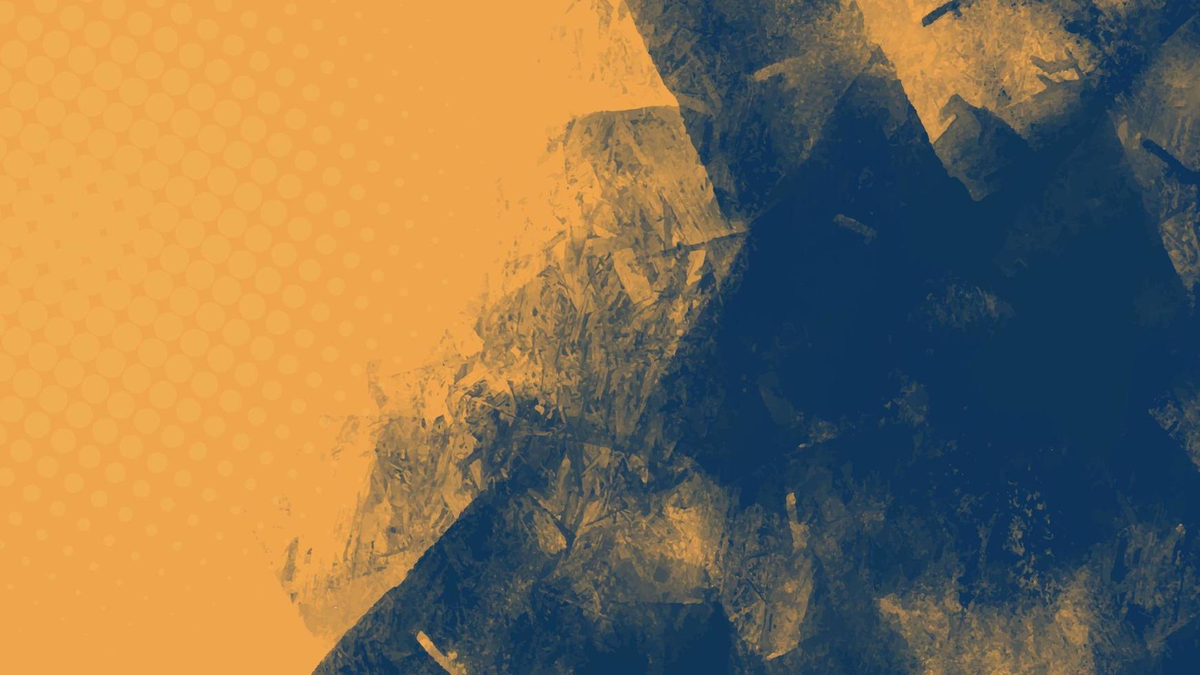 blå och gul abstrakt bakgrund med grunge textur. vektor