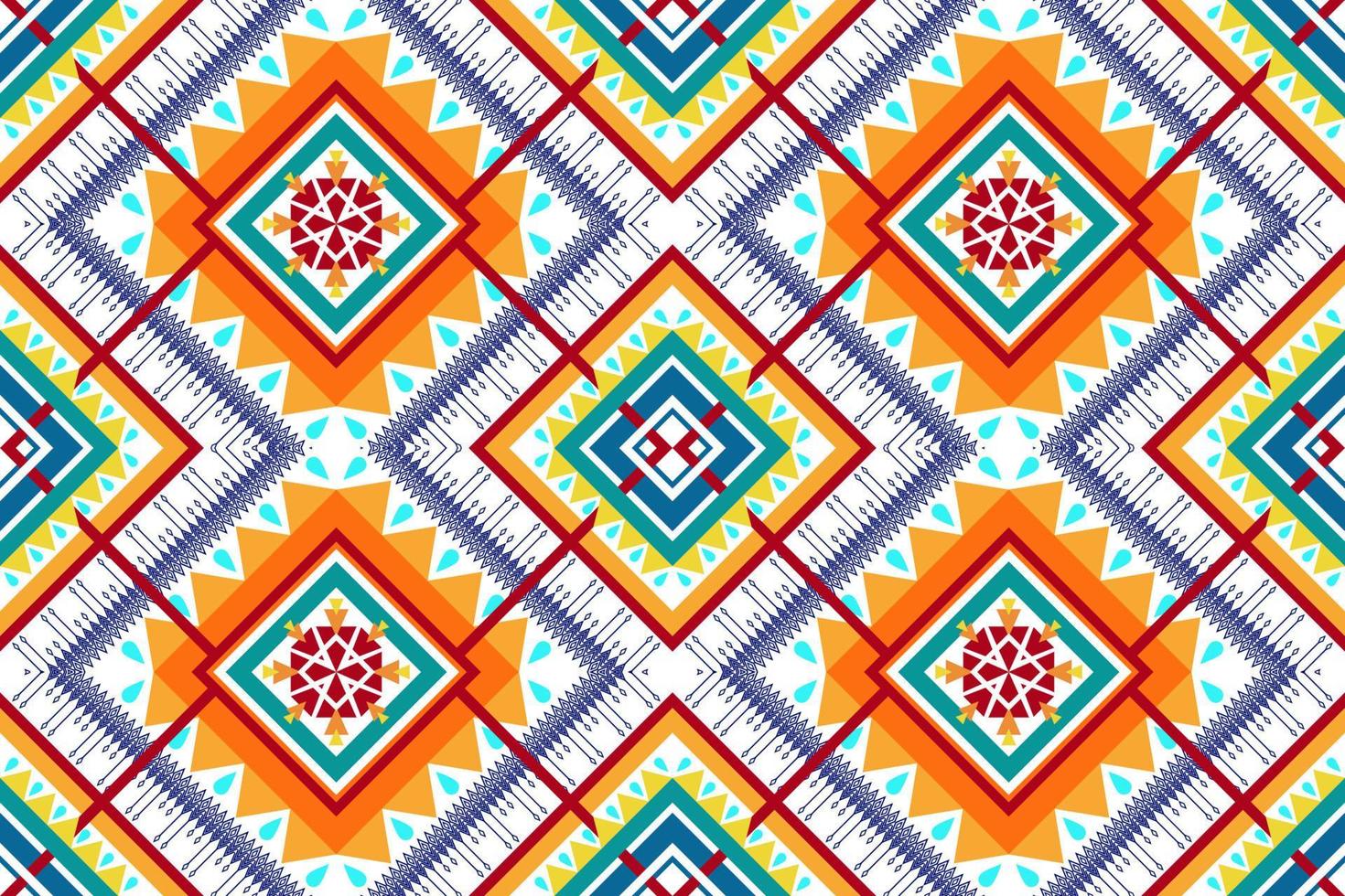 geometrisches abstraktes ethnisches nahtloses Musterdesign. aztekischer Stoff Teppich Mandala Ornament Chevron Textildekoration Tapete. Stammes-Truthahn afrikanischer indischer traditioneller Stickereivektor vektor