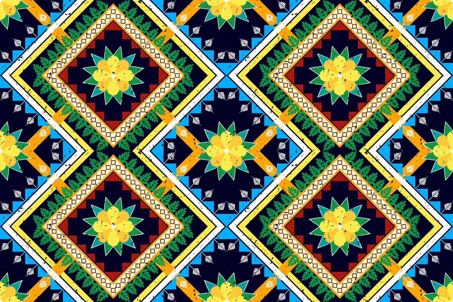 florales ethnisches nahtloses Musterdesign. aztekischer Stoff Teppich Mandala Ornament Chevron Textildekoration Tapete. Tribal Truthahn afrikanische indische traditionelle Stickerei Vektorgrafiken Hintergrund vektor