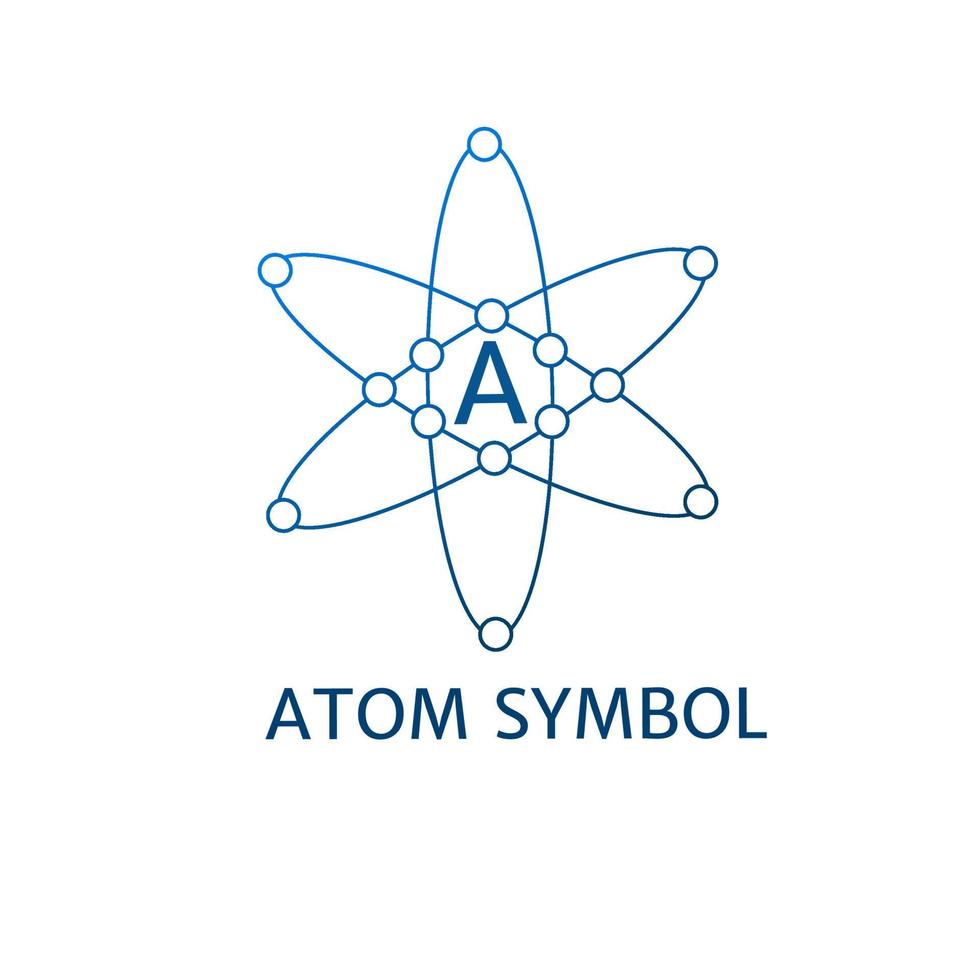 mall logotyp atom symbol vektor