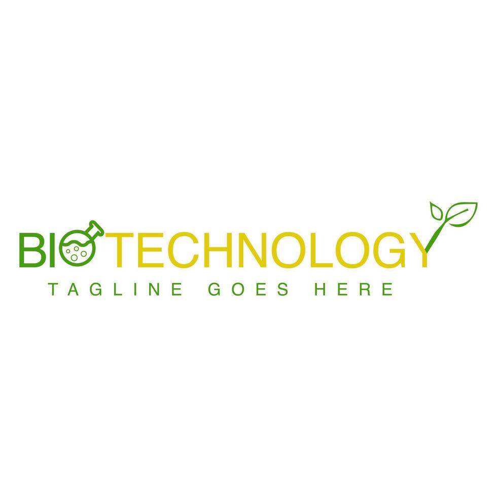 Biotechnologie-Logo-Design-Vektordatei vektor