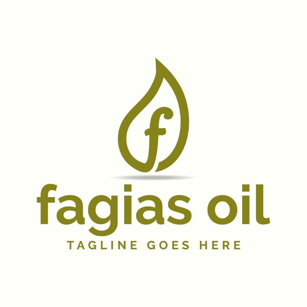 Fagias Oil Demo Logo Design kostenloser Vektor