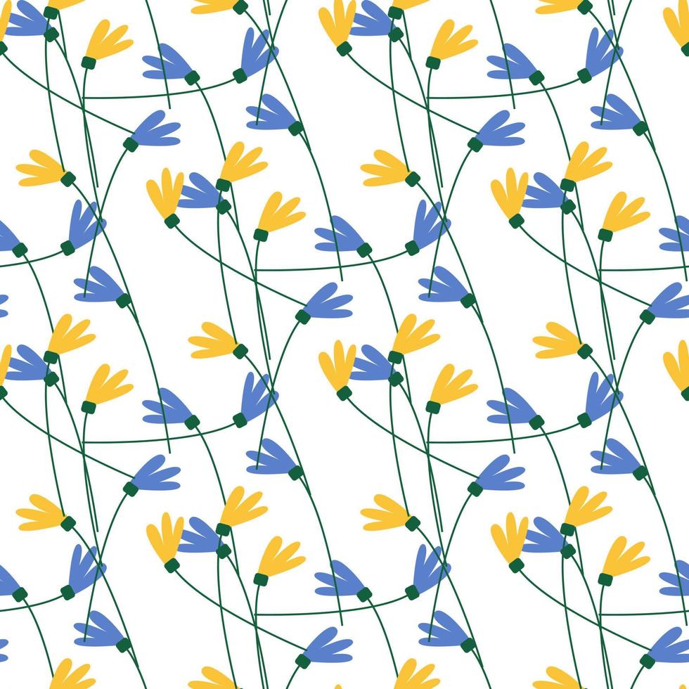 nahtloses Muster mit Blumen. Frühling, Sommerhintergrund vektor