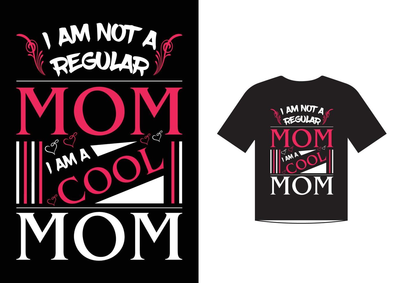 cool mamma älskar citat t-shirt mall design vektor för mors dag