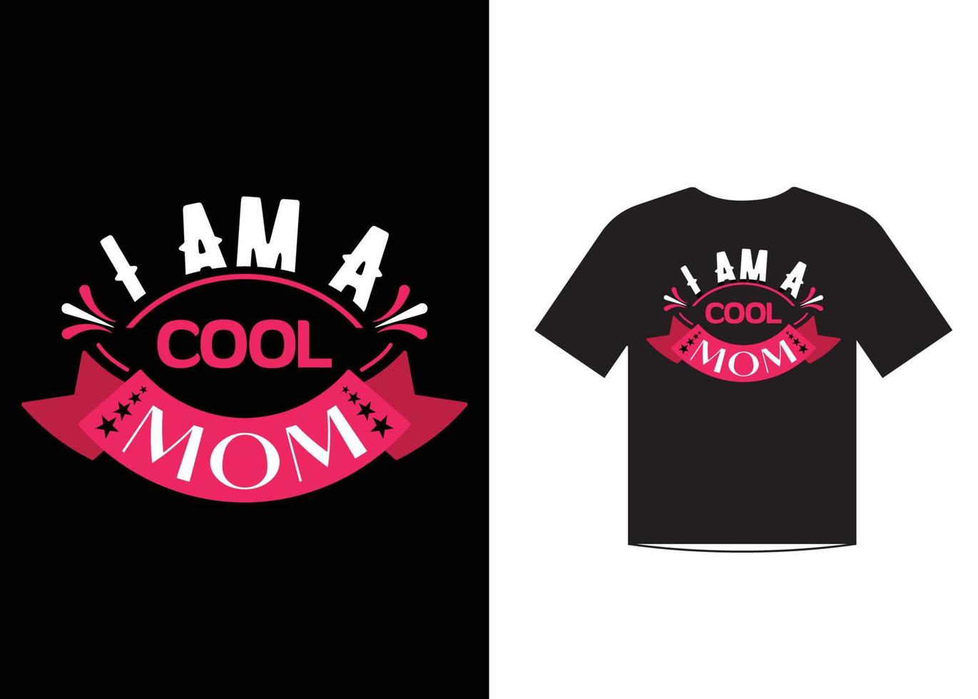 cool mamma älskar citat t-shirt mall design vektor för mors dag