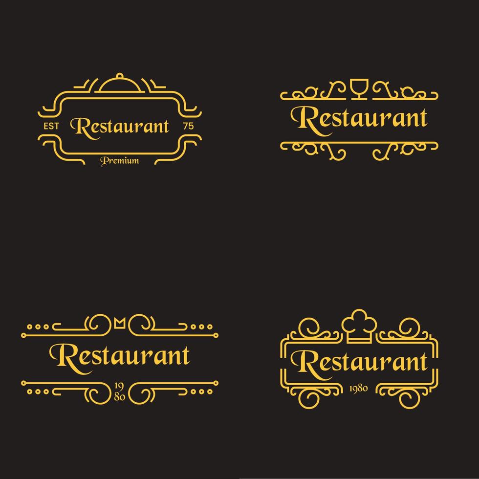 Sammlung Restaurant-Logo-Konzept-Vorlage vektor
