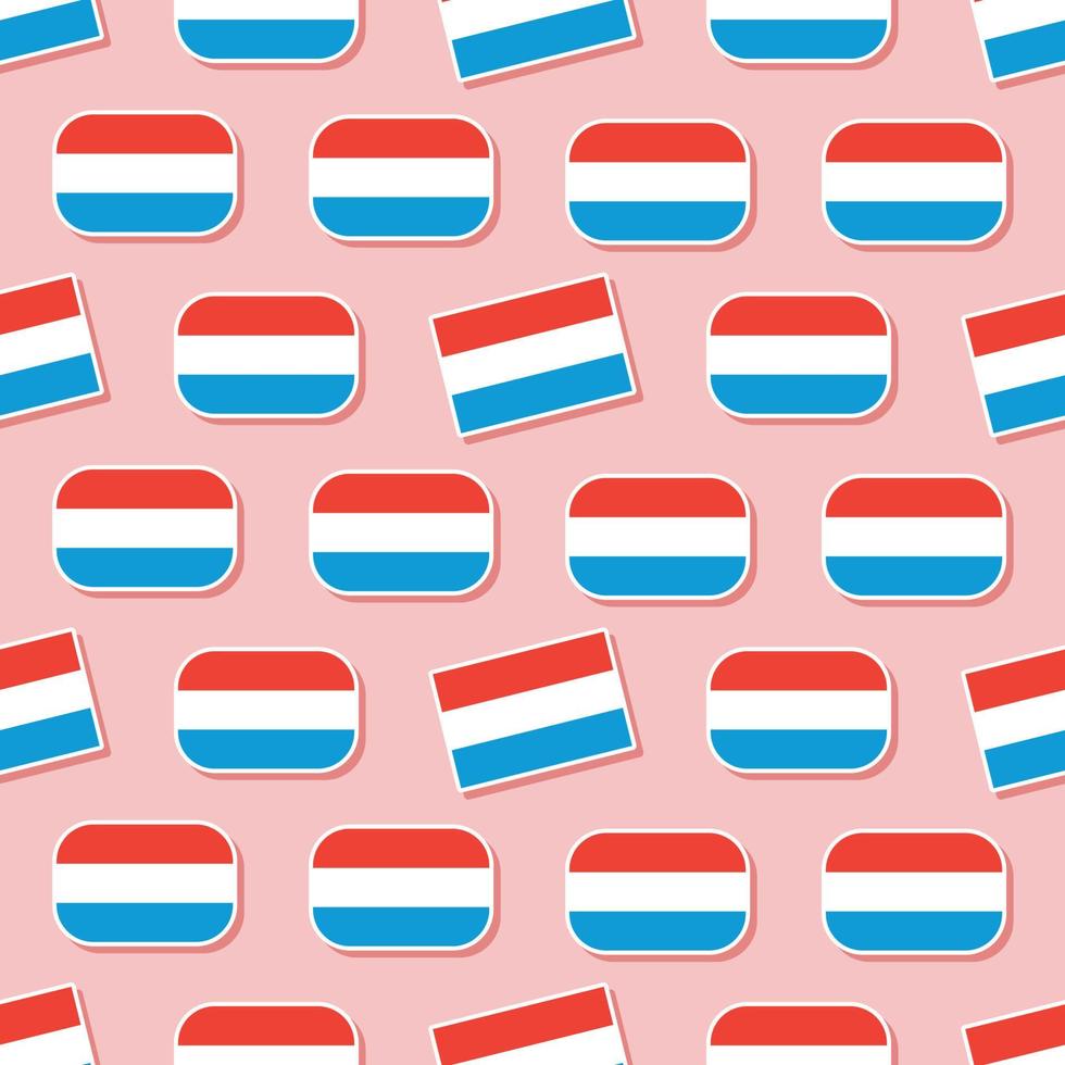 Nahtlose Luxemburg-Flagge im flachen Stilmuster vektor