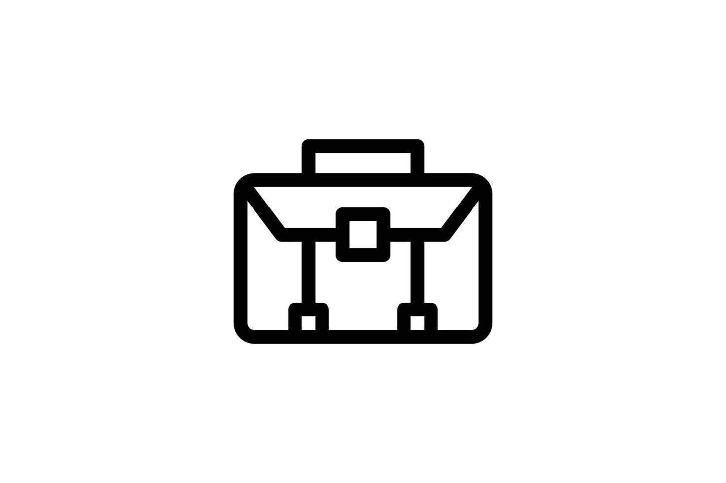 Aktenkoffer Symbol Rechtslinie Stil kostenlos vektor