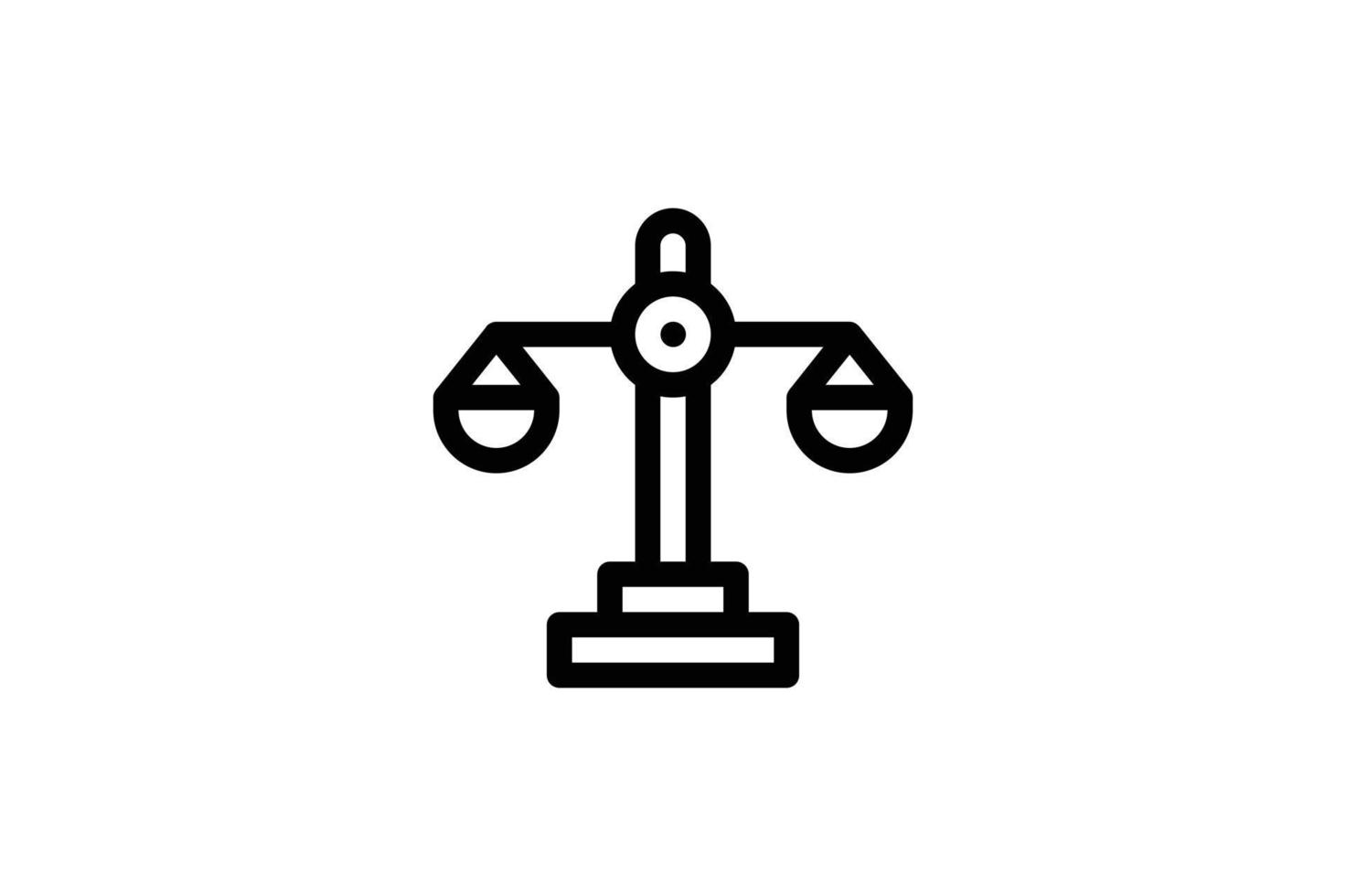 Law Scale Icon Law Line Style kostenlos vektor