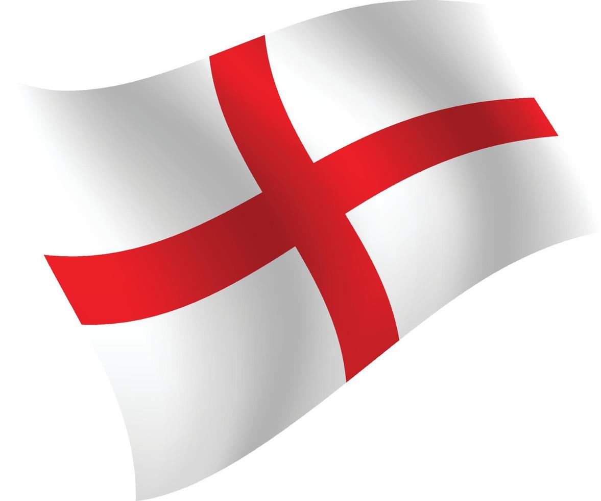 england flaggenschwenken isolierte vektorillustration vektor