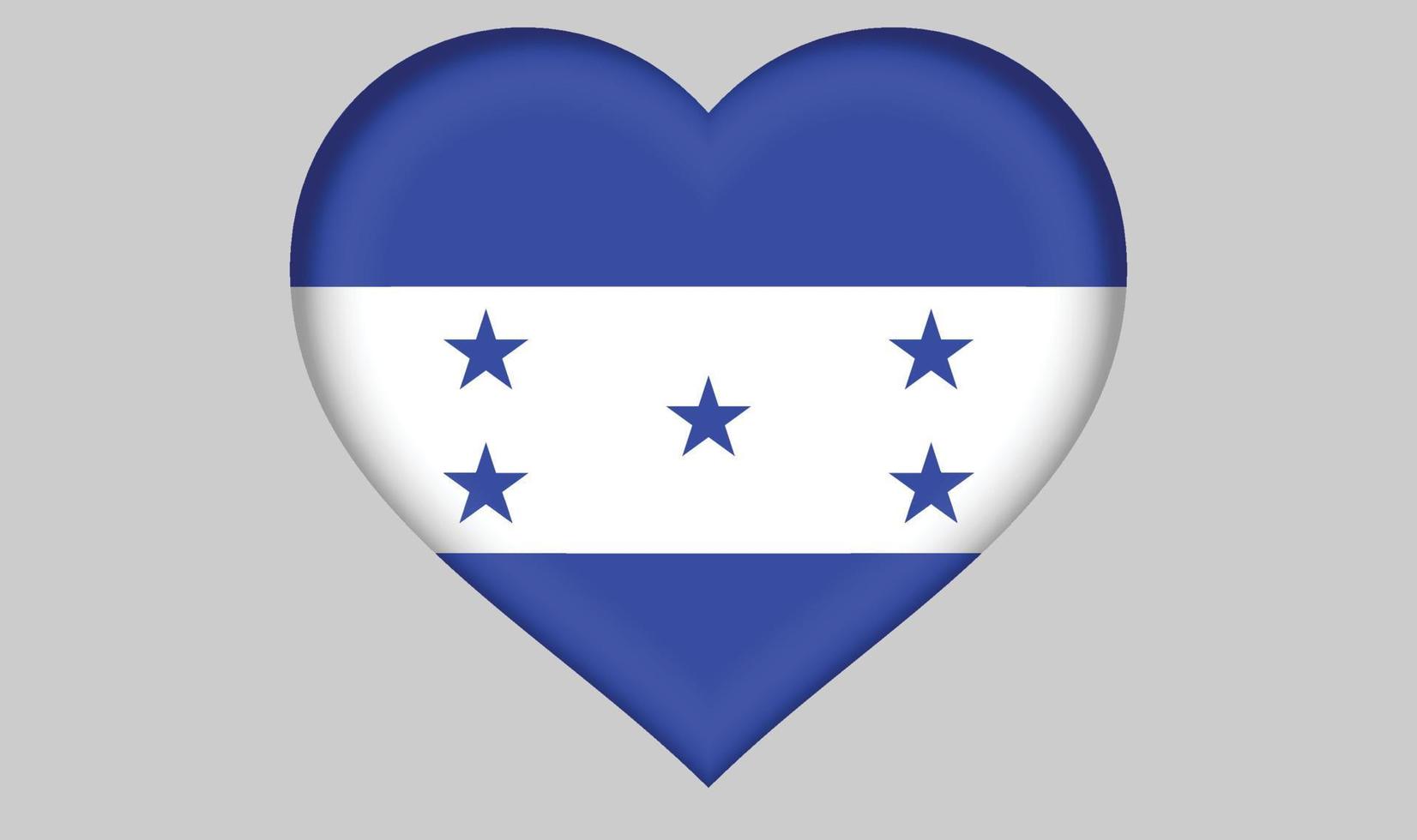 honduras flagga hjärta vektor