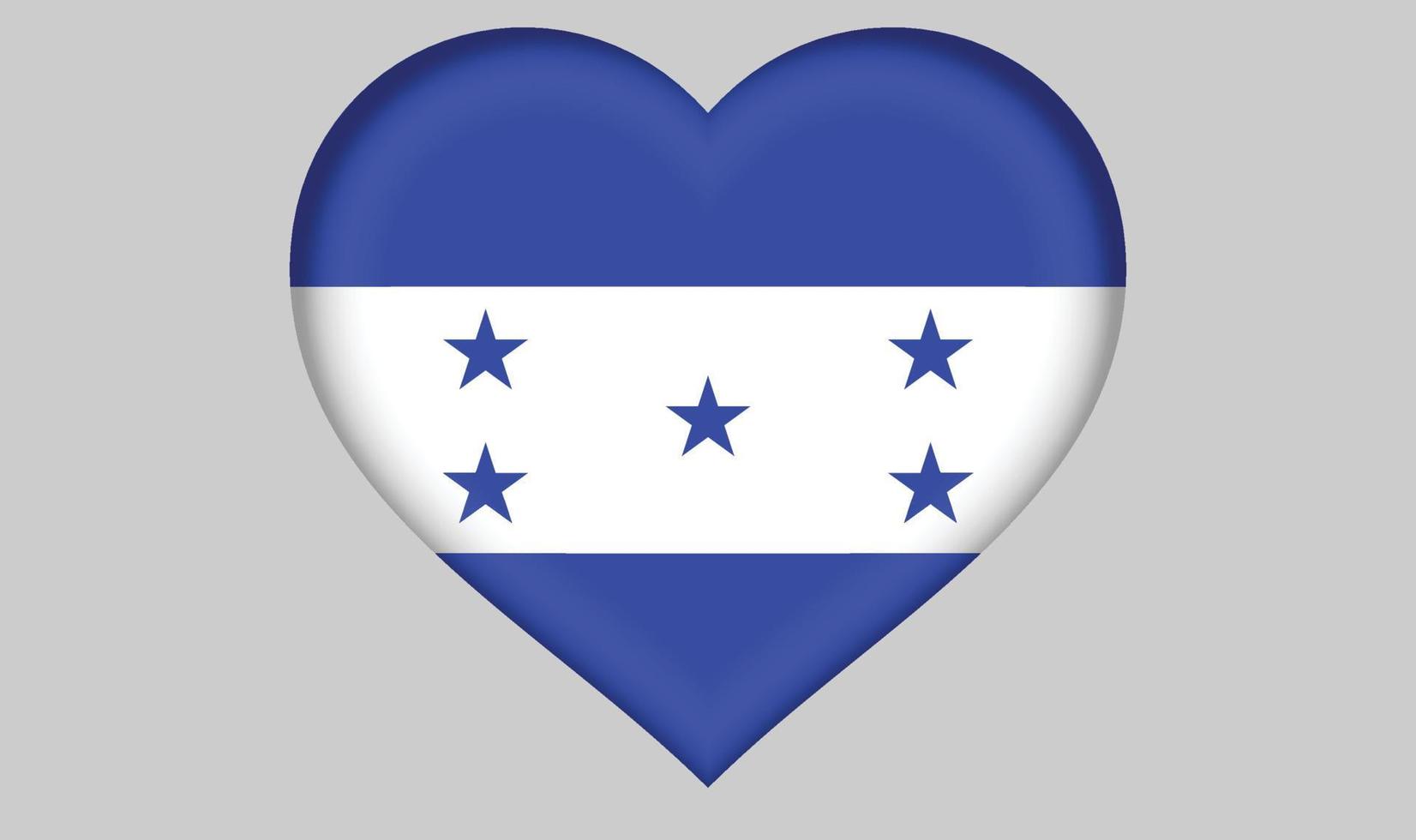 Herz der Honduras-Flagge vektor