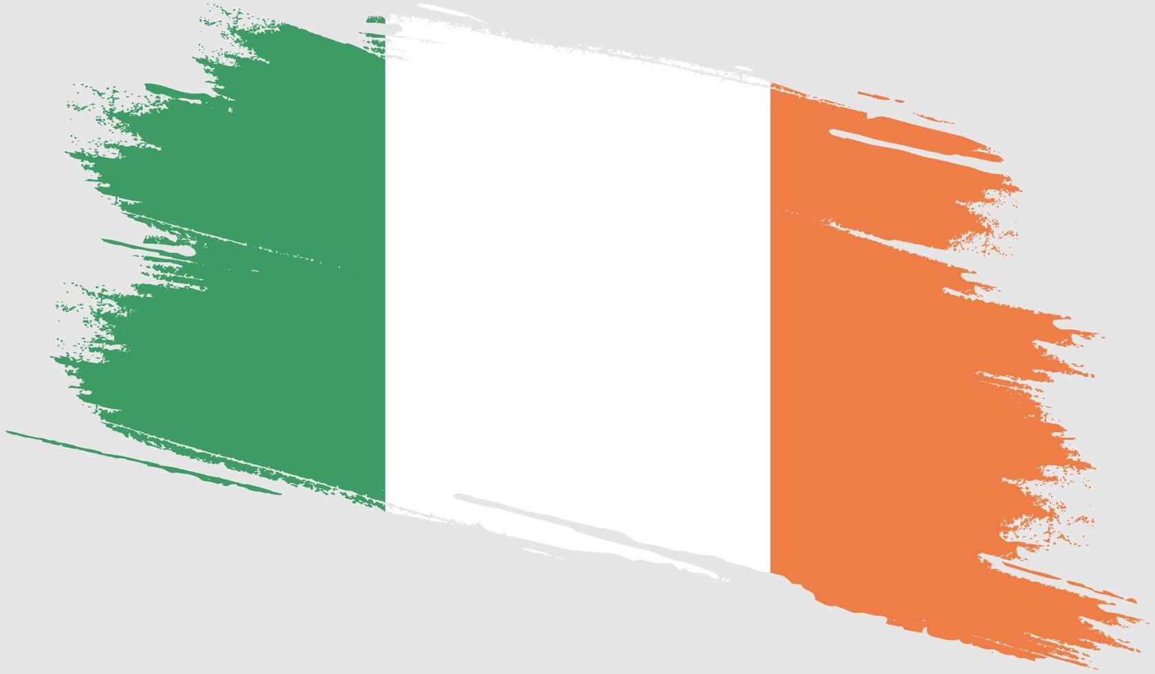 Irland flagga med grunge textur vektor