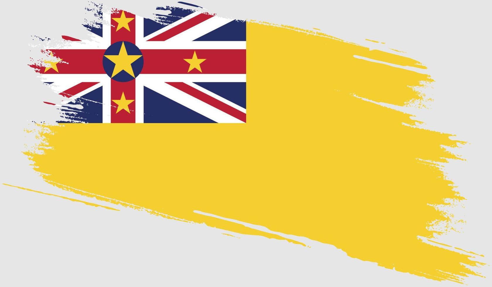 Niue-Flagge mit Grunge-Textur vektor